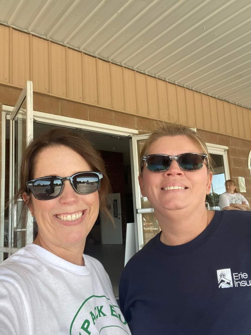 Jacque and Becky are all smiles