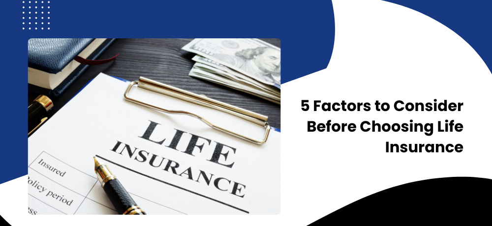 Papers with large type that says Life Insurance on a clipboard 